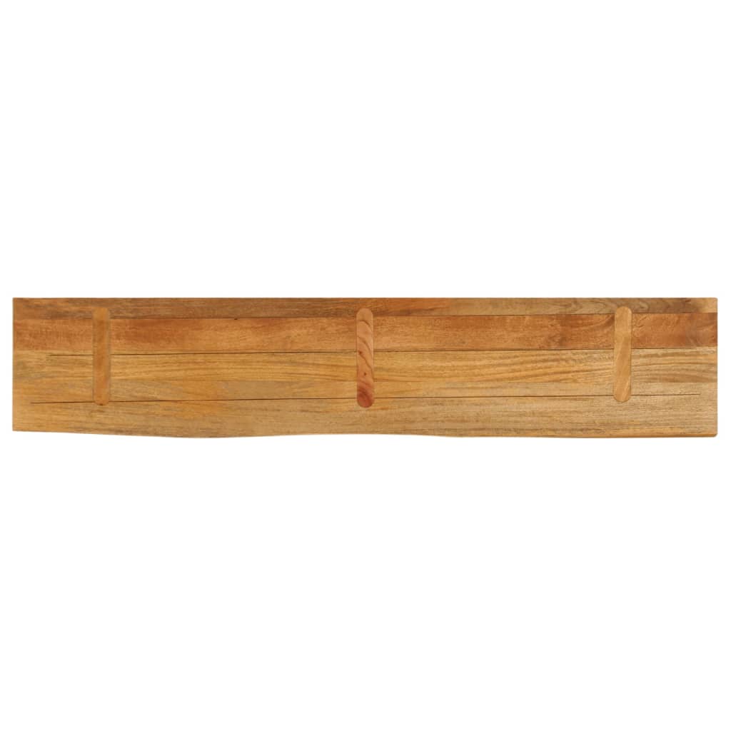 bordplade 180x30x2,5 cm naturlig kant massivt mangotræ