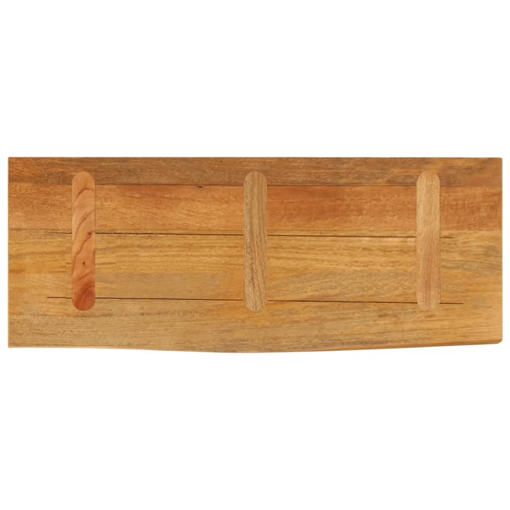 bordplade 90x40x2,5 cm naturlig kant massivt mangotræ