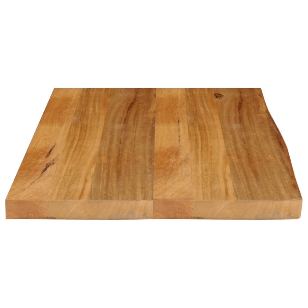 bordplade 80x60x2,5 cm naturlig kant massivt mangotræ