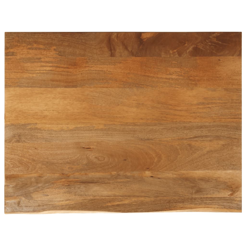 bordplade 90x80x2,5 cm naturlig kant massivt mangotræ