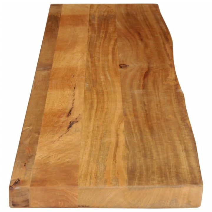 bordplade 140x20x3,8 cm naturlig kant massivt mangotræ