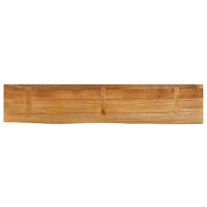 bordplade 140x40x3,8 cm naturlig kant massivt mangotræ