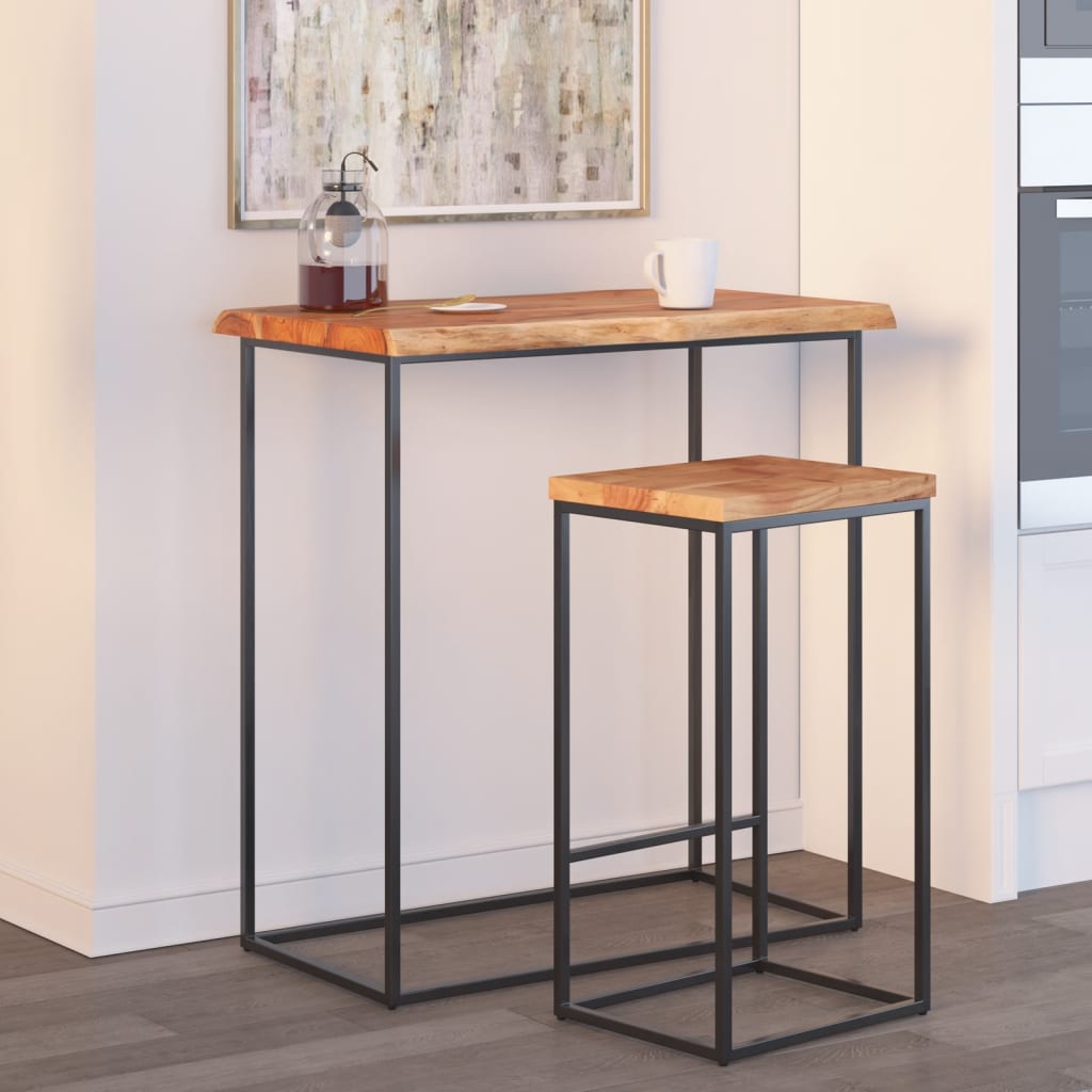 bordplade 80x40x2,5 cm rektangulær massivt akacietræ