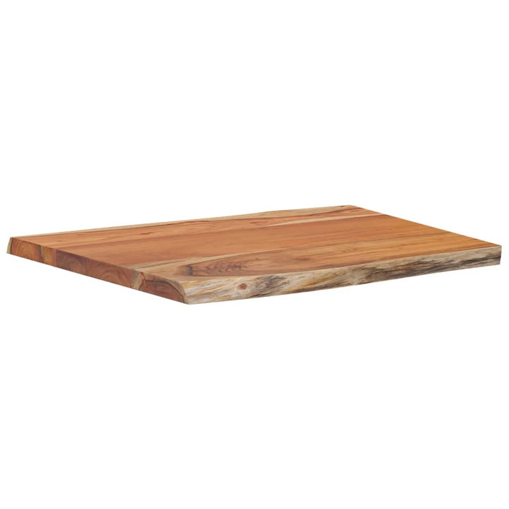 bordplade 70x60x2,5 cm rektangulær massivt akacietræ