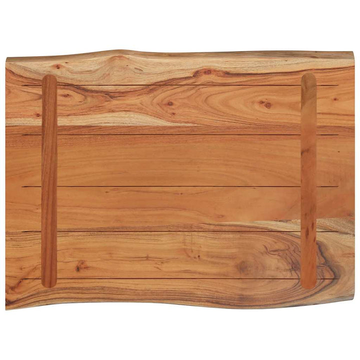 bordplade 80x60x2,5 cm rektangulær massivt akacietræ