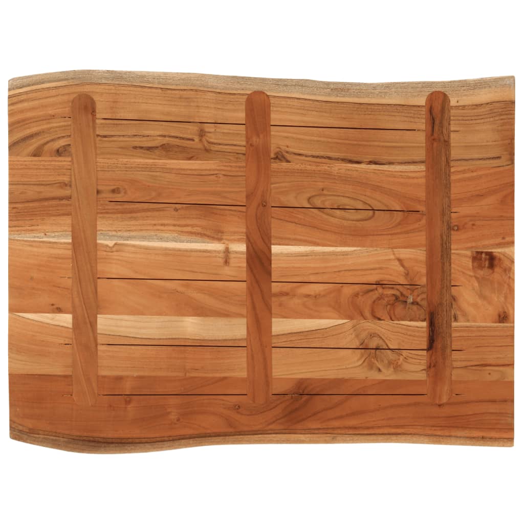 bordplade 90x60x2,5 cm rektangulær massivt akacietræ