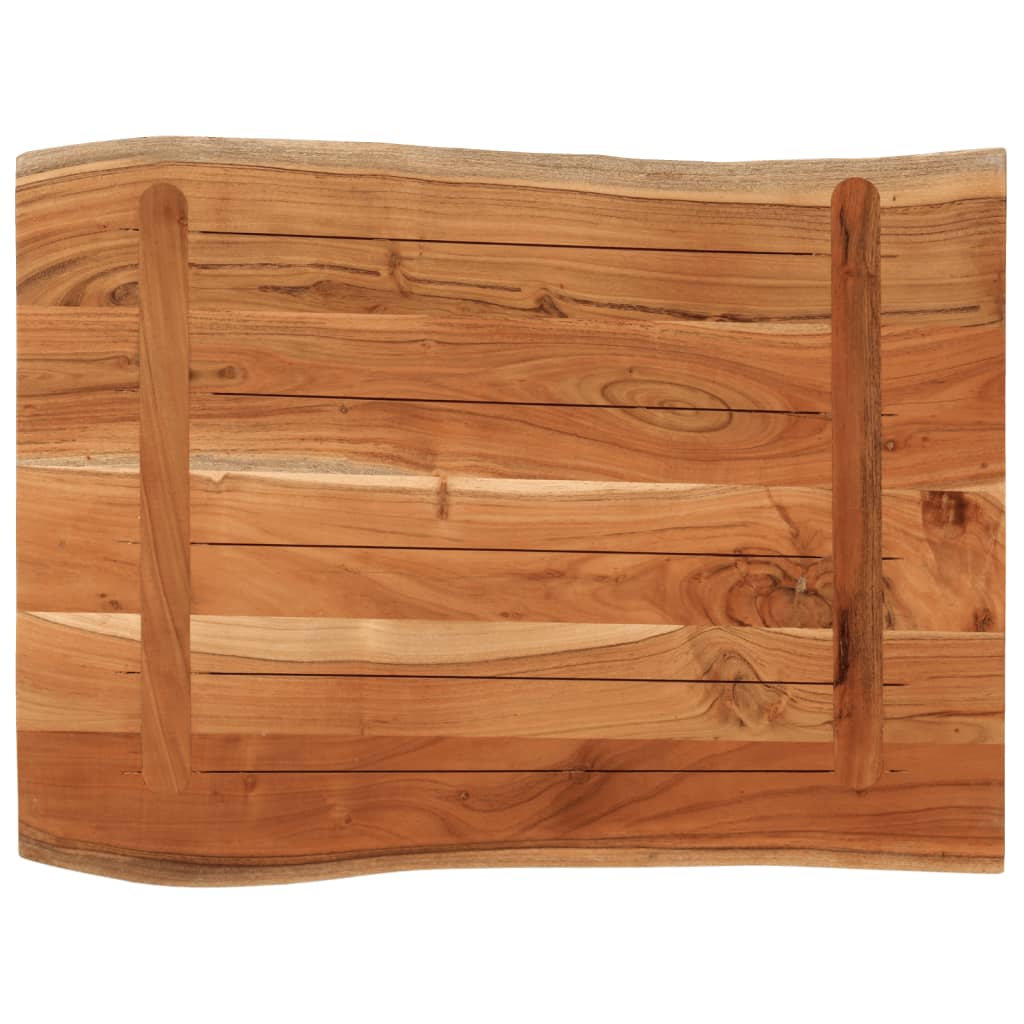 bordplade 80x60x3,8 cm rektangulær massivt akacietræ