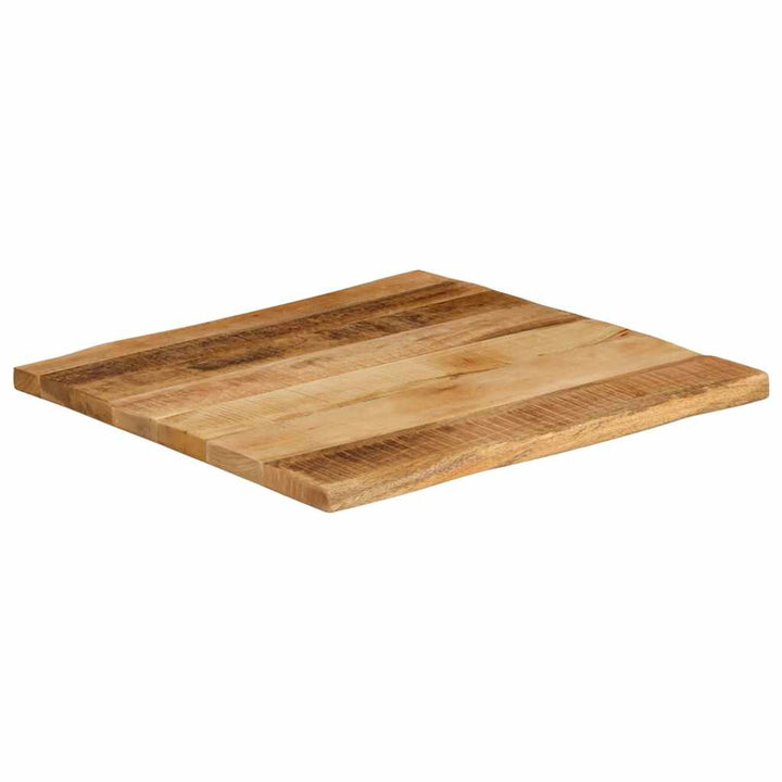 bordplade 40x40x2,5 cm naturlig kant massivt ru mangotræ