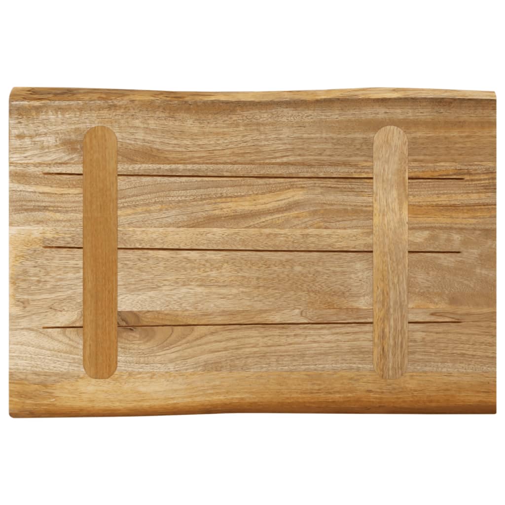bordplade 50x40x2,5 cm naturlig kant massivt ru mangotræ