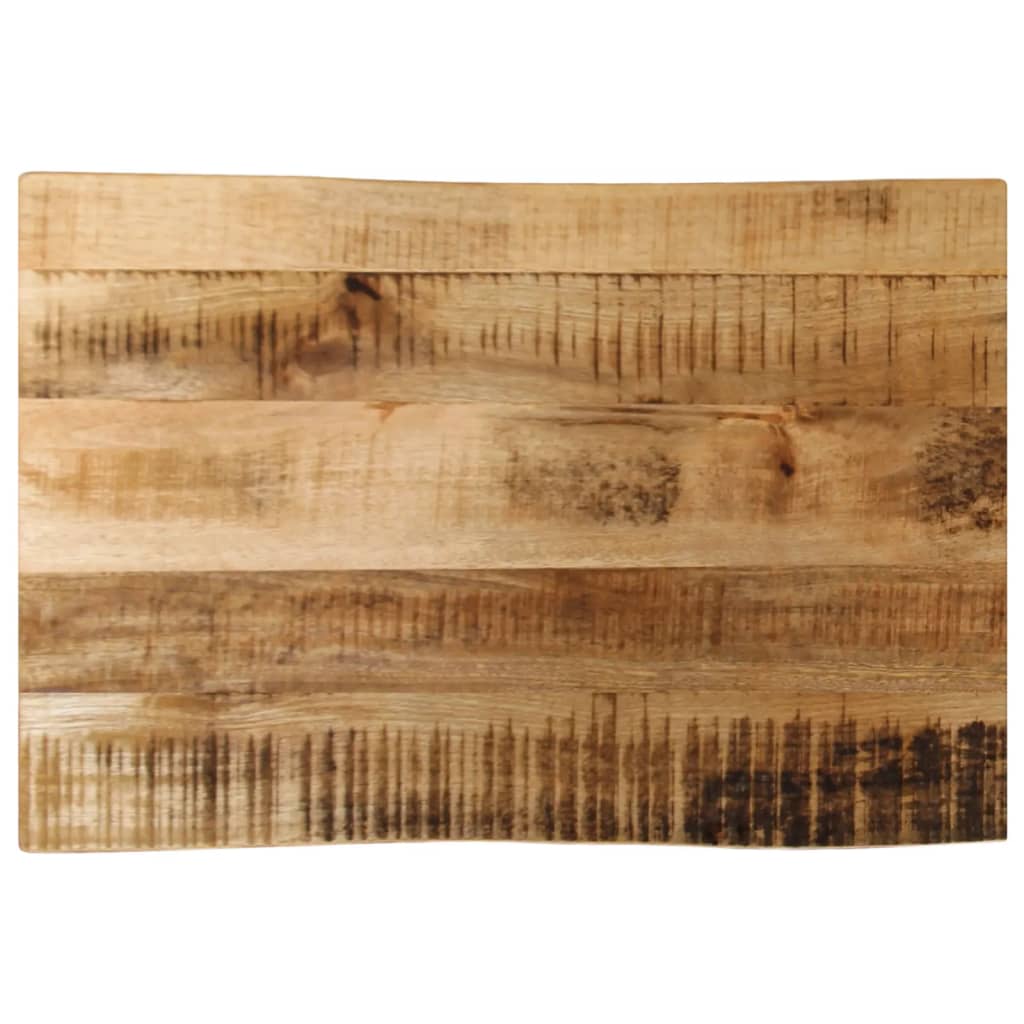 bordplade 60x40x2,5 cm naturlig kant massivt ru mangotræ