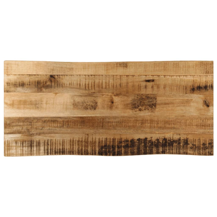 bordplade 80x40x2,5 cm naturlig kant massivt ru mangotræ