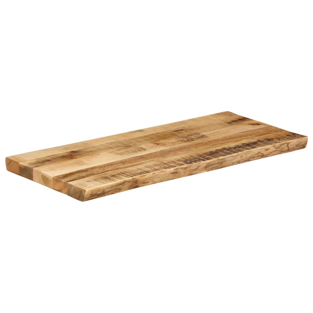 bordplade 90x40x2,5 cm naturlig kant massivt ru mangotræ