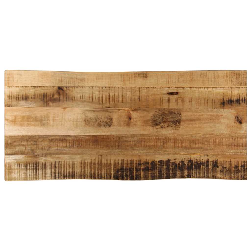 bordplade 100x40x2,5 cm naturlig kant massivt ru mangotræ