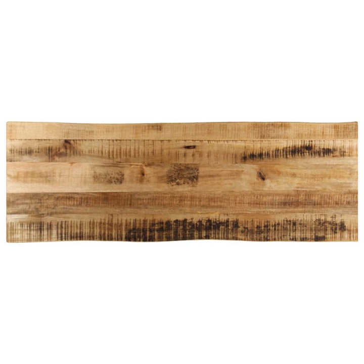 bordplade 120x40x2,5 cm naturlig kant massivt ru mangotræ