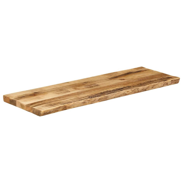 bordplade 120x40x2,5 cm naturlig kant massivt ru mangotræ