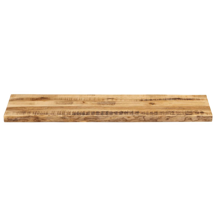 bordplade 120x40x2,5 cm naturlig kant massivt ru mangotræ
