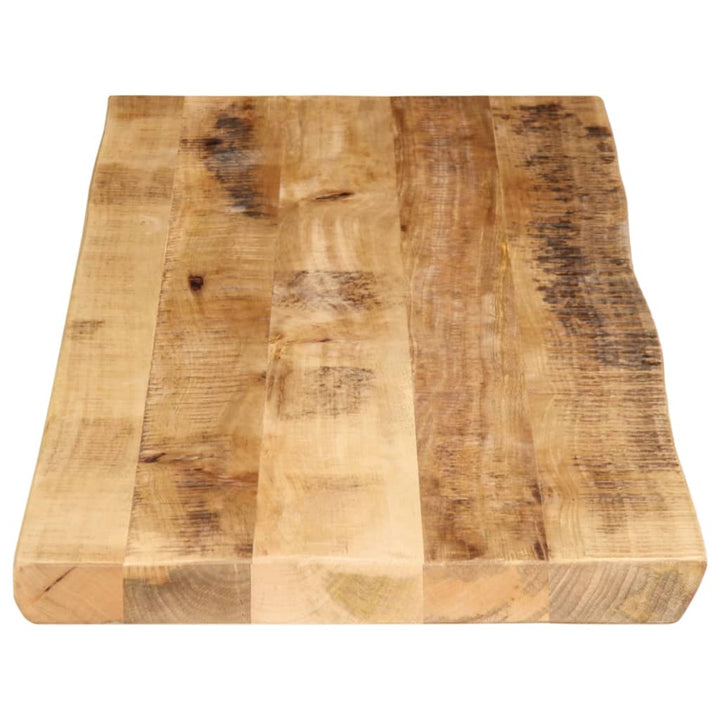 bordplade 120x40x2,5 cm naturlig kant massivt ru mangotræ