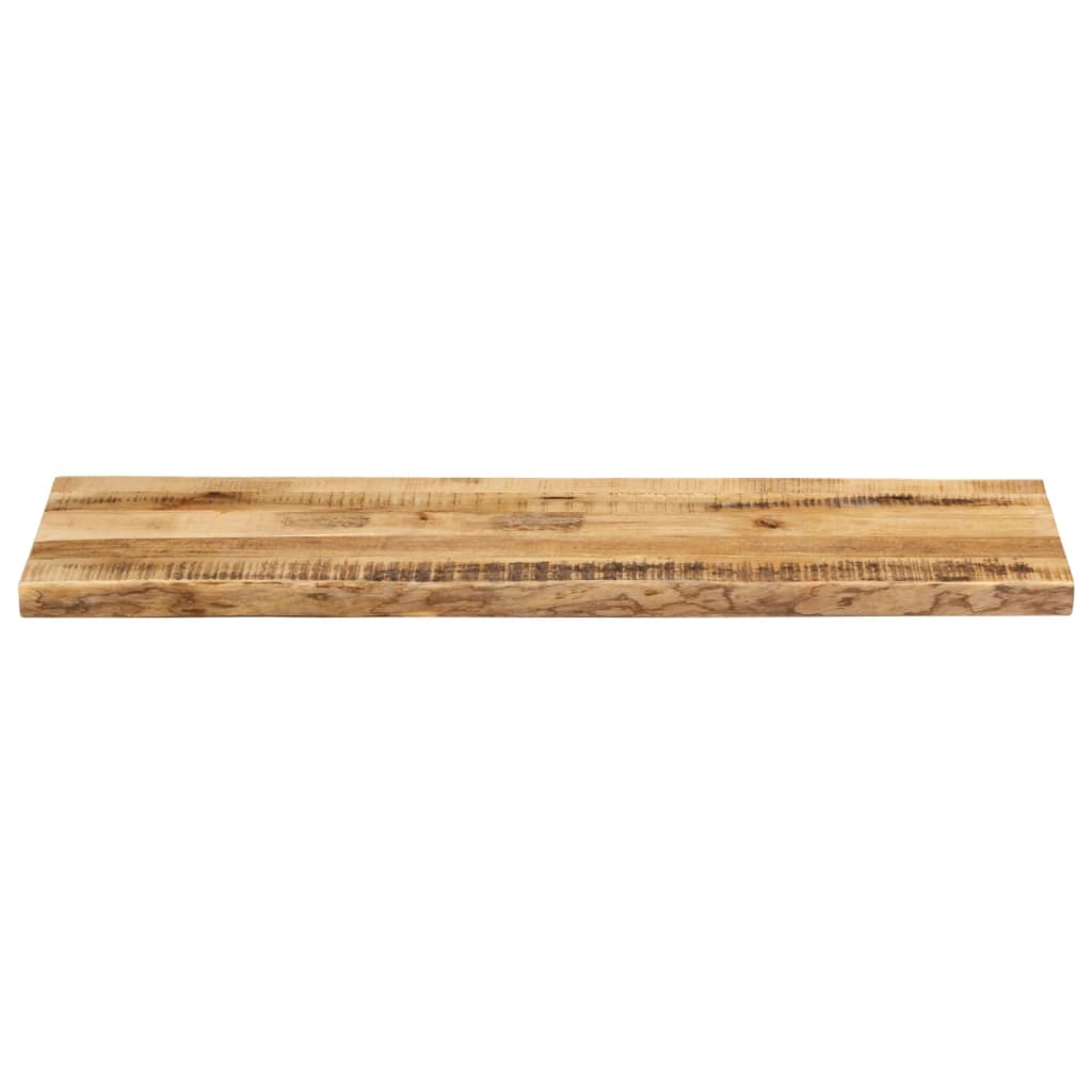 bordplade 140x40x2,5 cm naturlig kant massivt ru mangotræ