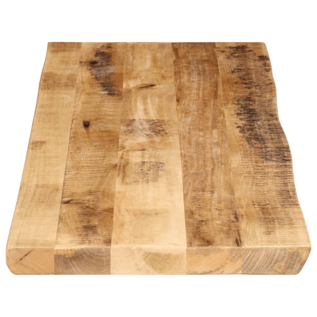 bordplade 140x40x2,5 cm naturlig kant massivt ru mangotræ