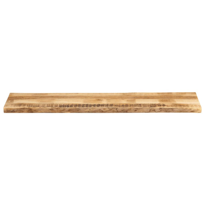 bordplade 160x40x2,5 cm naturlig kant massivt ru mangotræ
