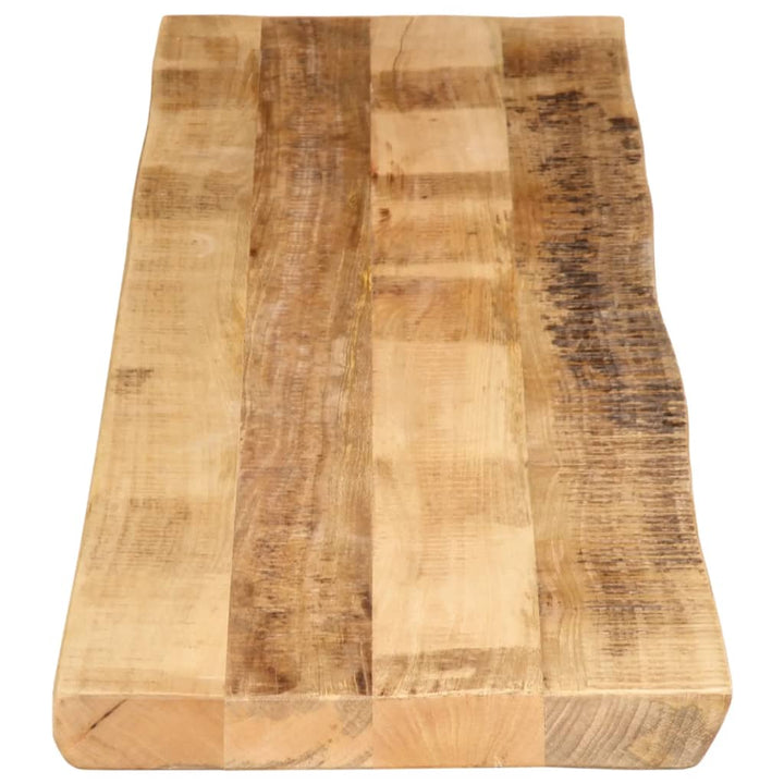 bordplade 160x40x2,5 cm naturlig kant massivt ru mangotræ