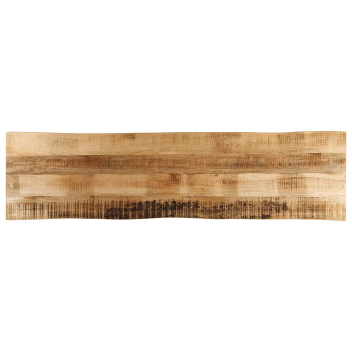 bordplade 180x40x2,5 cm naturlig kant massivt ru mangotræ