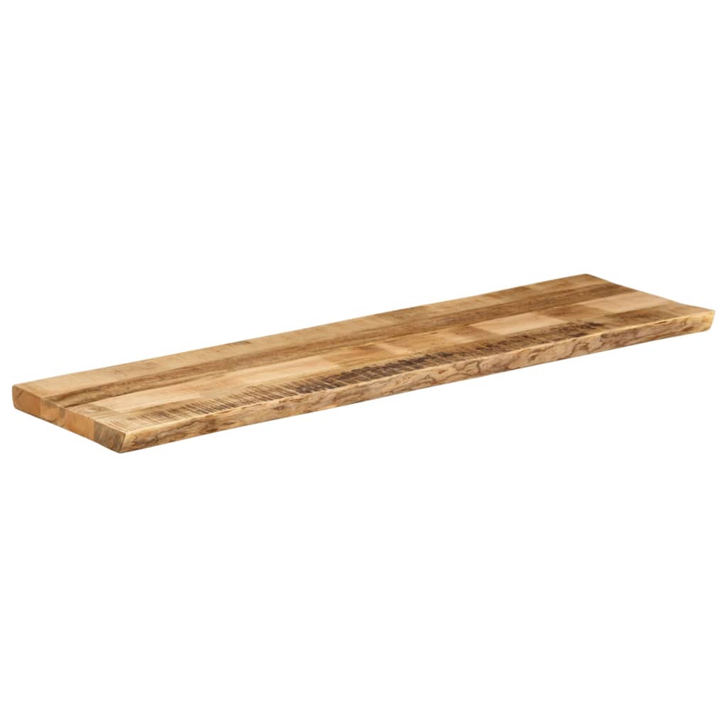 bordplade 180x40x2,5 cm naturlig kant massivt ru mangotræ