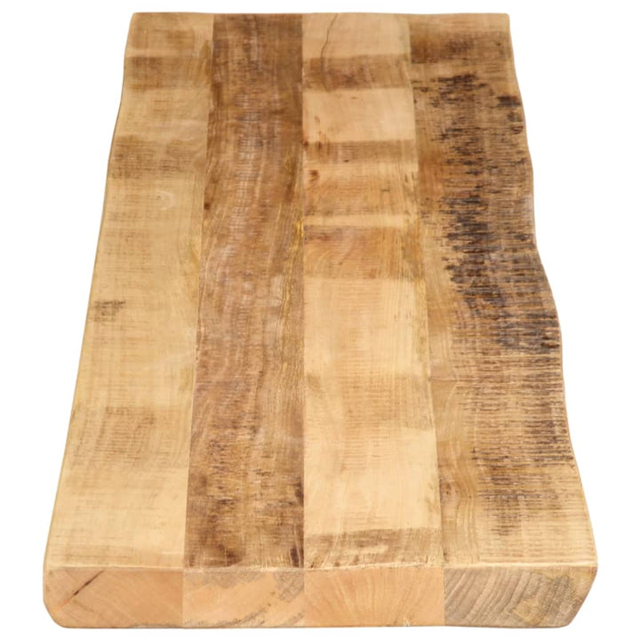 bordplade 180x40x2,5 cm naturlig kant massivt ru mangotræ