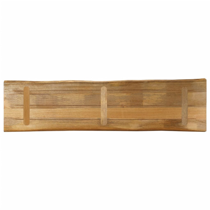 bordplade 180x40x2,5 cm naturlig kant massivt ru mangotræ
