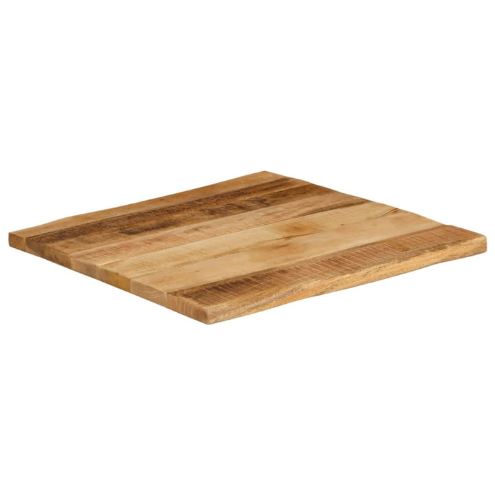 bordplade 60x60x2,5 cm naturlig kant massivt ru mangotræ