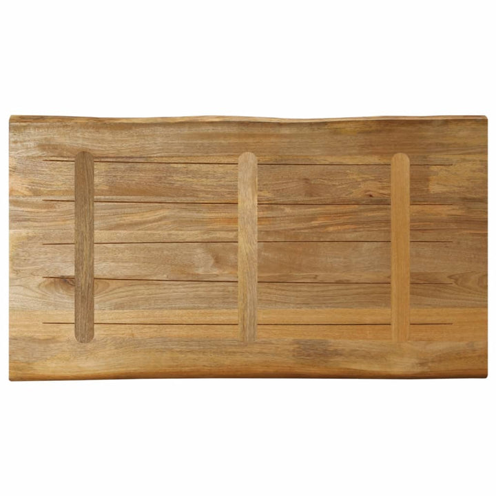 bordplade 100x60x2,5 cm naturlig kant massivt ru mangotræ
