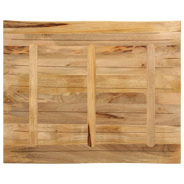 bordplade 90x80x2,5 cm naturlig kant massivt ru mangotræ