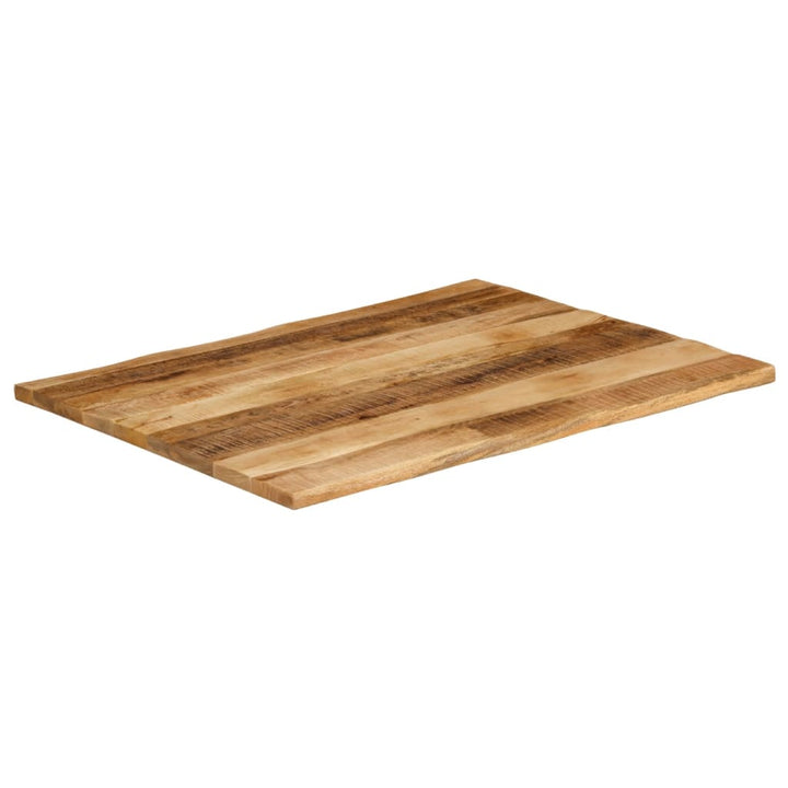 bordplade 100x80x2,5 cm naturlig kant massivt ru mangotræ