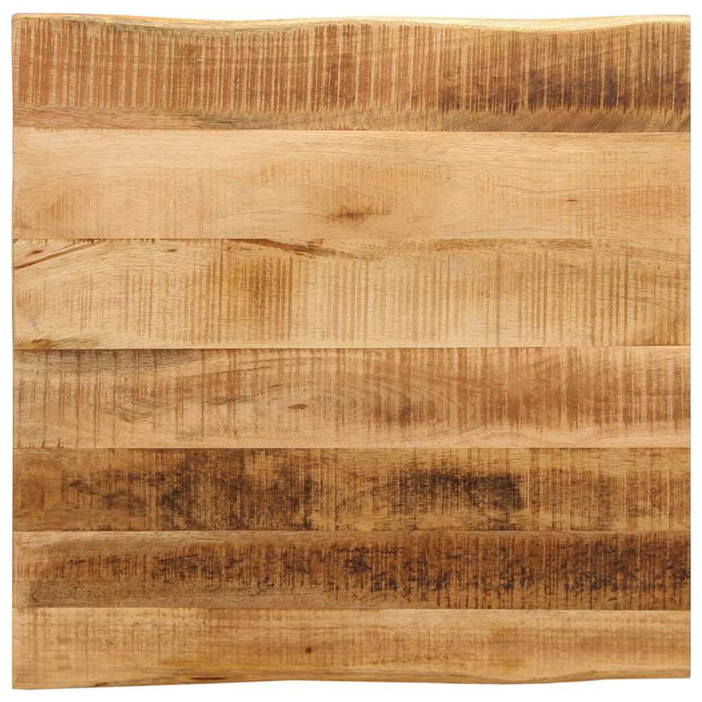 bordplade 40x40x3,8 cm naturlig kant massivt ru mangotræ