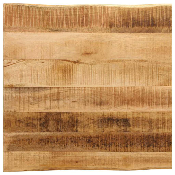 bordplade 40x40x3,8 cm naturlig kant massivt ru mangotræ