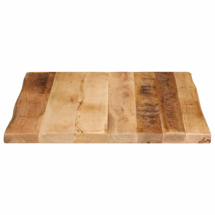 bordplade 40x40x3,8 cm naturlig kant massivt ru mangotræ