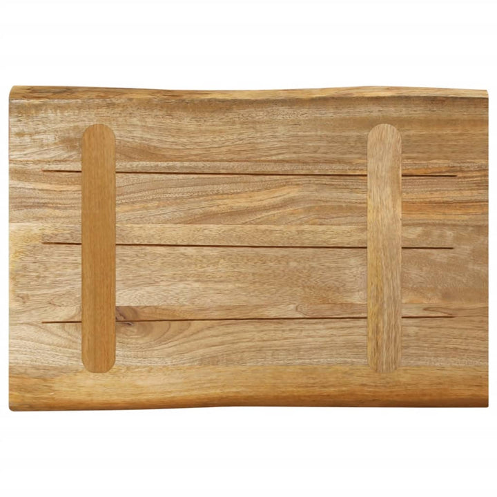 bordplade 50x40x3,8 cm naturlig kant massivt ru mangotræ