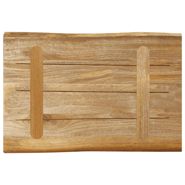 bordplade 70x40x3,8 cm naturlig kant massivt ru mangotræ