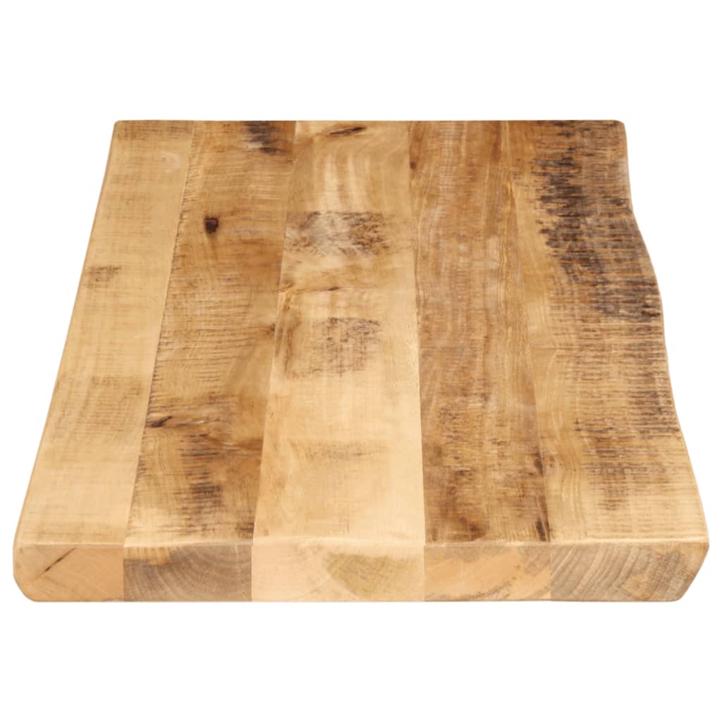 bordplade 90x40x3,8 cm naturlig kant massivt ru mangotræ
