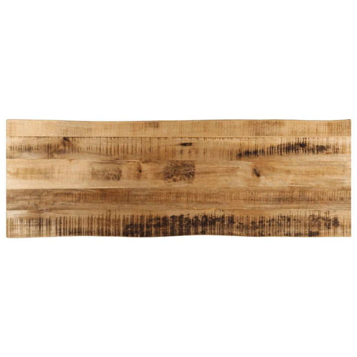 bordplade 120x40x3,8 cm naturlig kant massivt ru mangotræ