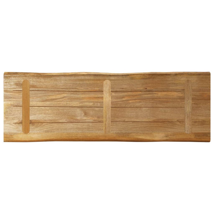 bordplade 120x40x3,8 cm naturlig kant massivt ru mangotræ