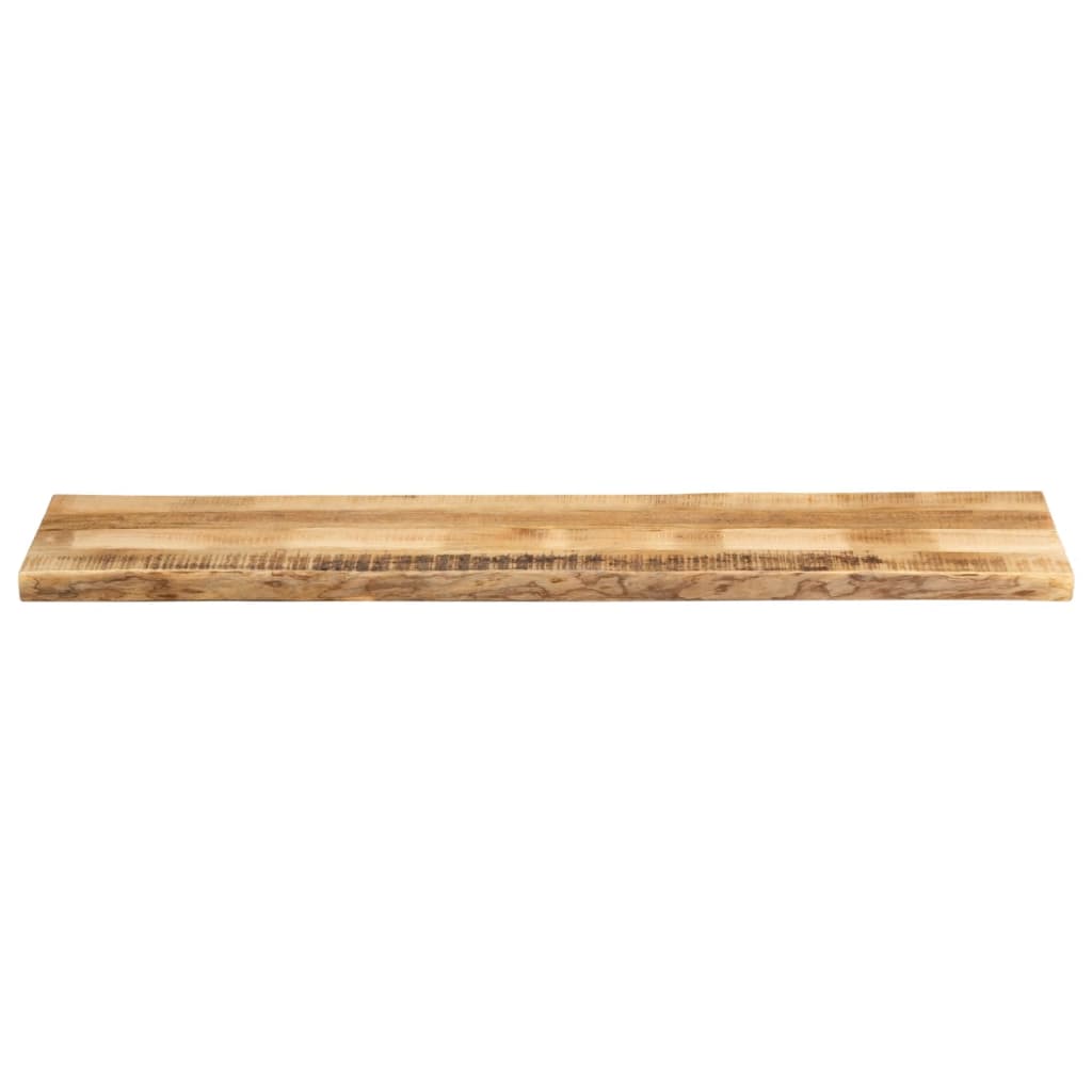 bordplade 180x40x3,8 cm naturlig kant massivt ru mangotræ