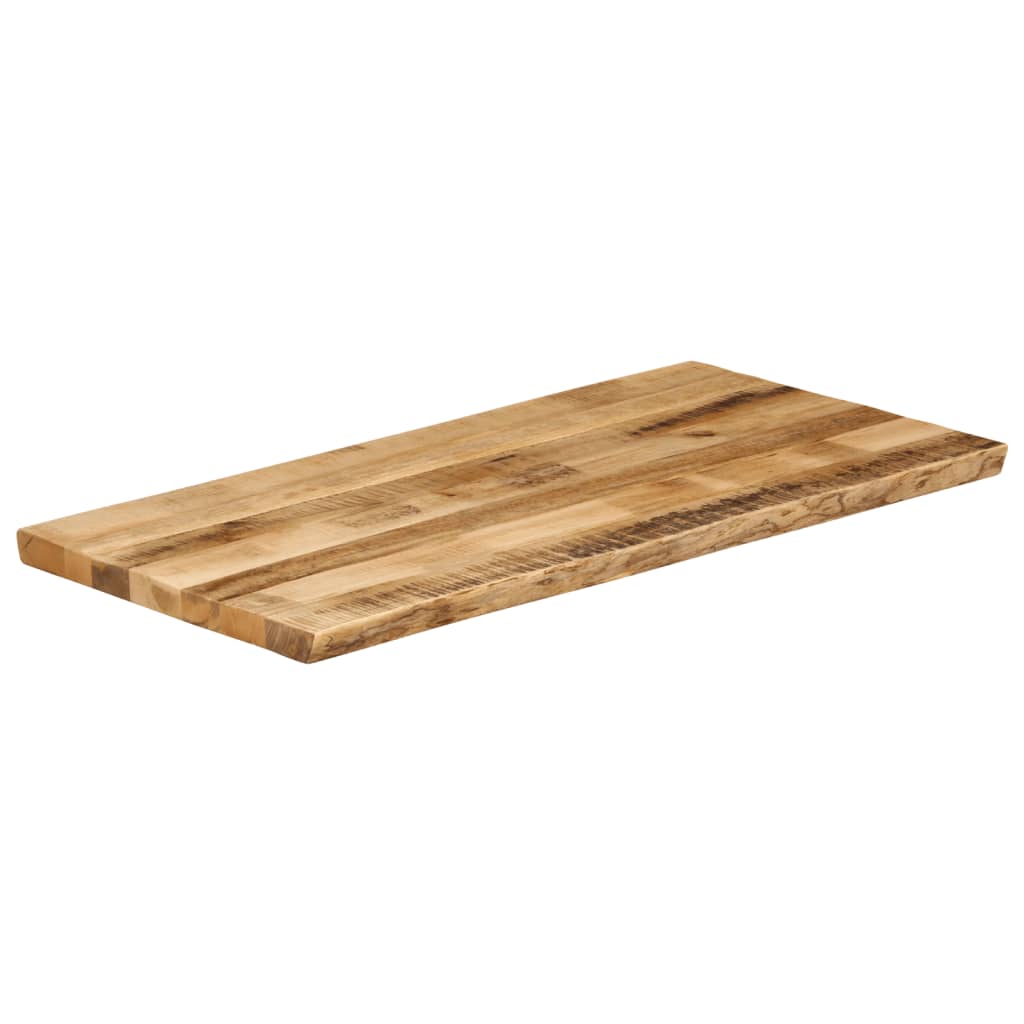 bordplade 110x60x3,8 cm naturlig kant massivt ru mangotræ