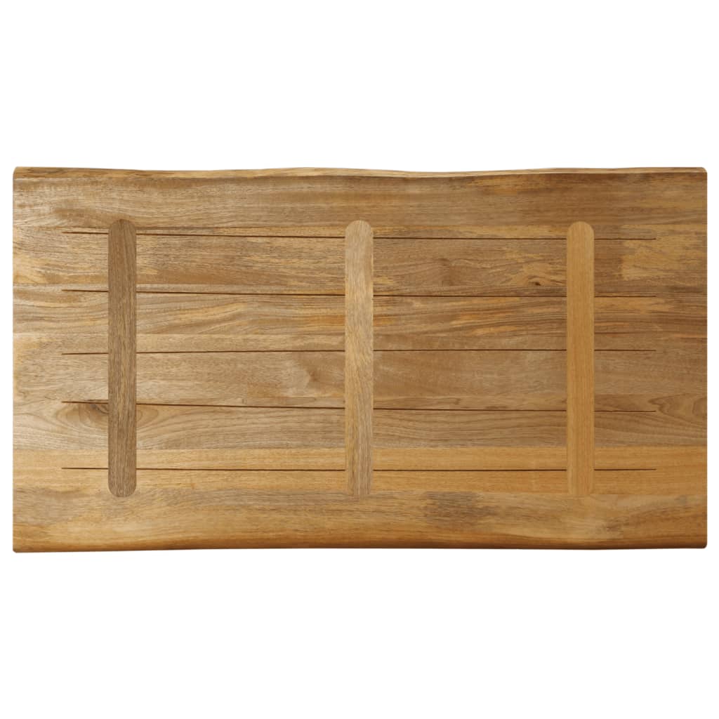 bordplade 110x60x3,8 cm naturlig kant massivt ru mangotræ