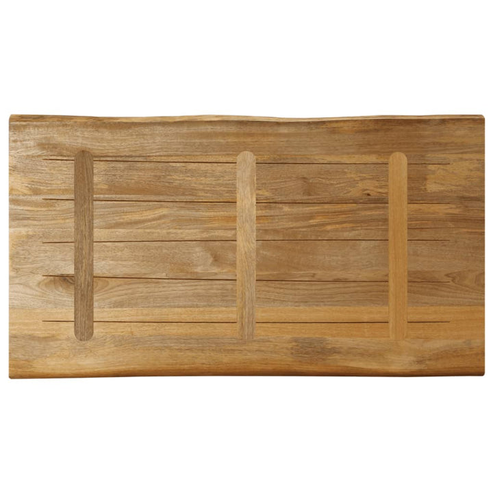 bordplade 110x60x3,8 cm naturlig kant massivt ru mangotræ
