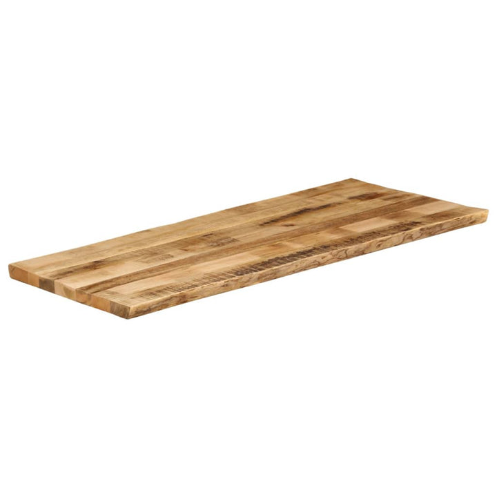 bordplade 140x60x3,8 cm naturlig kant massivt ru mangotræ