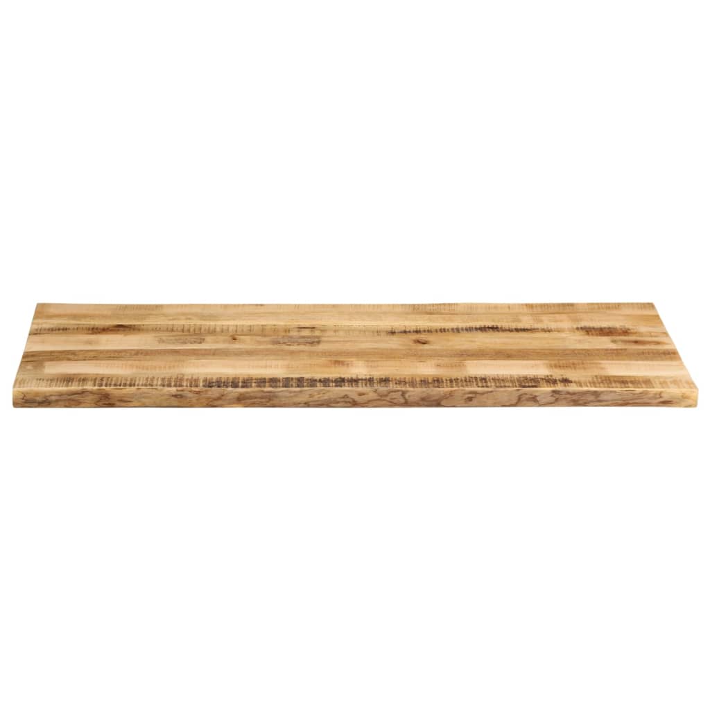 bordplade 140x60x3,8 cm naturlig kant massivt ru mangotræ