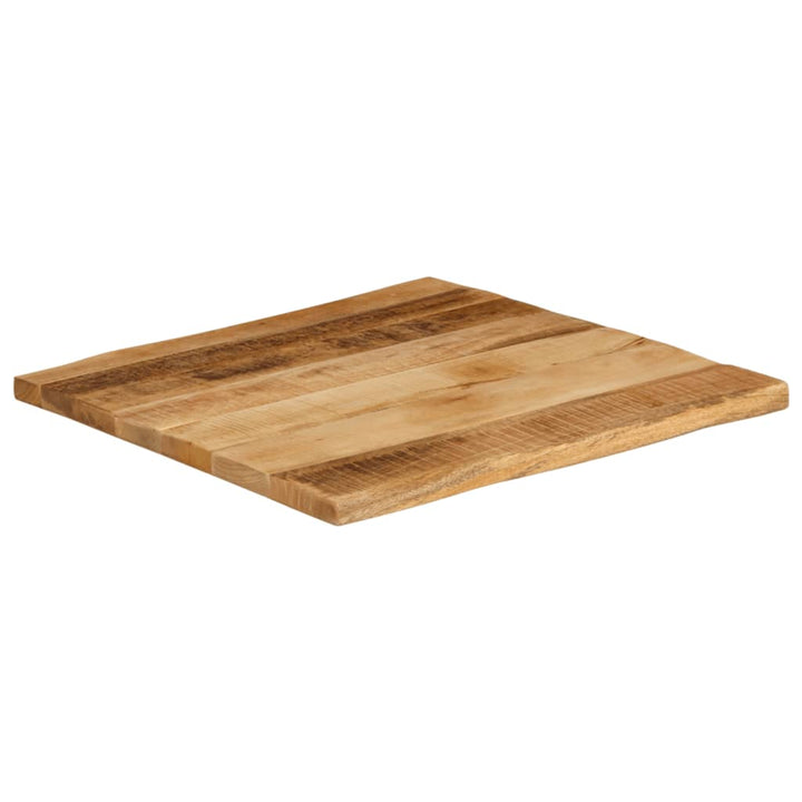 bordplade 80x80x3,8 cm naturlig kant massivt ru mangotræ