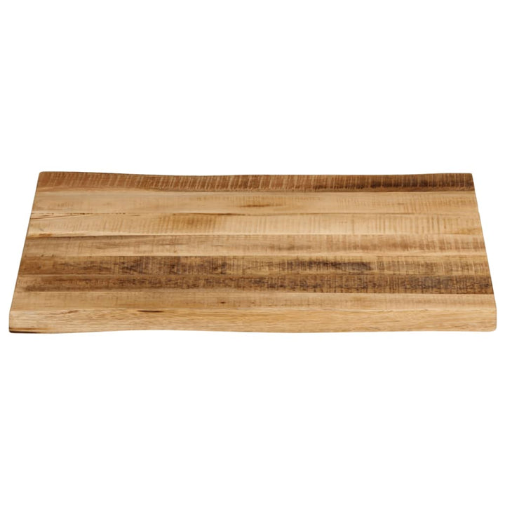 bordplade 80x80x3,8 cm naturlig kant massivt ru mangotræ