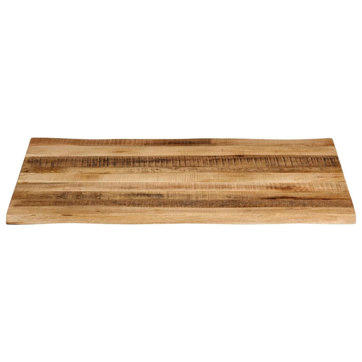 bordplade 90x80x3,8 cm naturlig kant massivt ru mangotræ